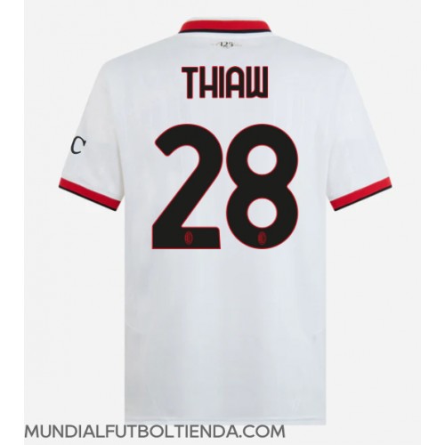 Camiseta AC Milan Malick Thiaw #28 Segunda Equipación Replica 2024-25 mangas cortas